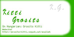 kitti grosits business card